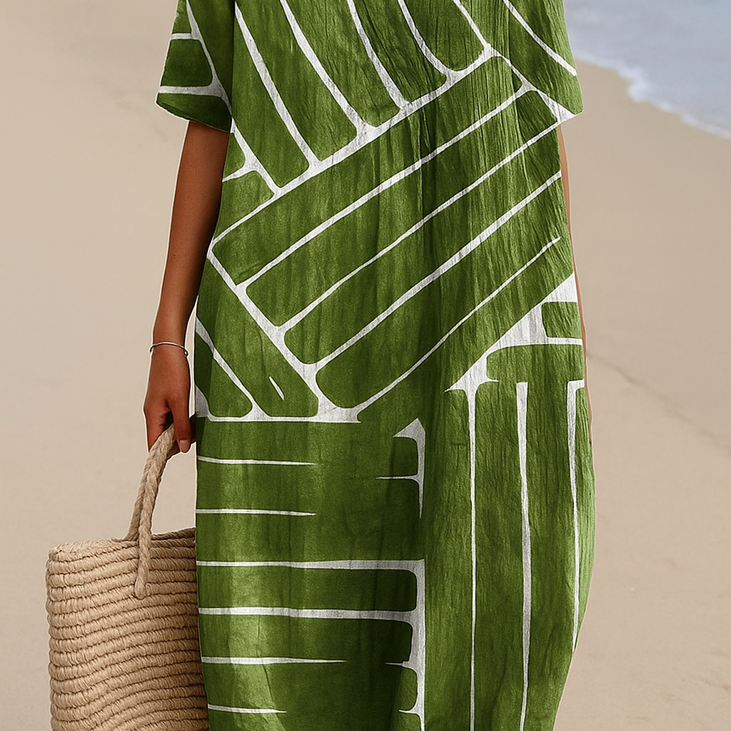 Eira - Vestido Geométrico Elegante