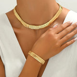 SPRING & SUMMER NECKLACE SET – POLISHED METAL FINISH
